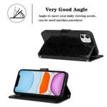 Wholesale Ribbon Bow Crystal Diamond Wallet Case for Apple iPhone 11 [6.1] (Purple)